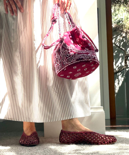 The Bucket Bag Burgundy